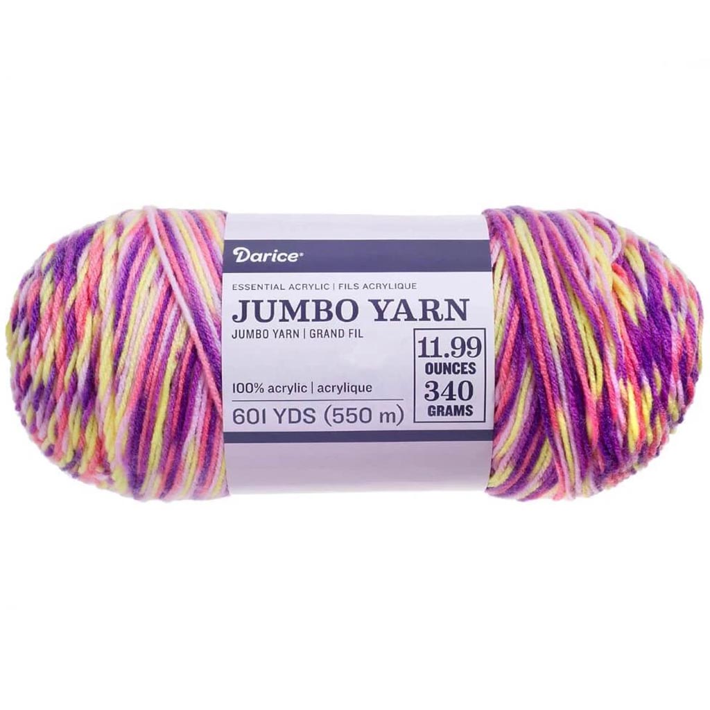 Essentials Jumbo Acrylic Yarn: Purple/Fuchsia Ombre, 11.99 Ounces