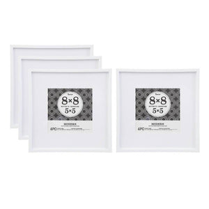 Essentials 4-Pc Matted Picture Frame Set: Modern, 8 x 8 to 5 x 5