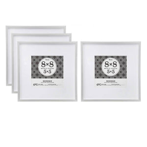 Essentials 4-Pc Matted Picture Frame Set: Modern, 8 x 8 to 5 x 5