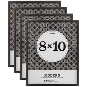 Essentials 4-Pc Picture Frame Set: Modern, 8 x 10 In