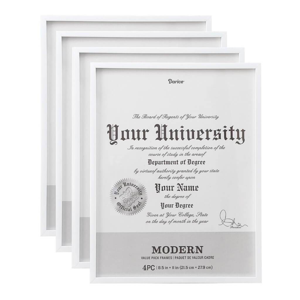 Essentials 8.5 x 11 Document Frames: Modern, 4pcs