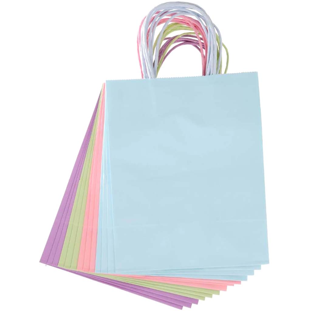 Medium Gift Bag: Pastel, 8 x 10 Inches, 13 Pieces