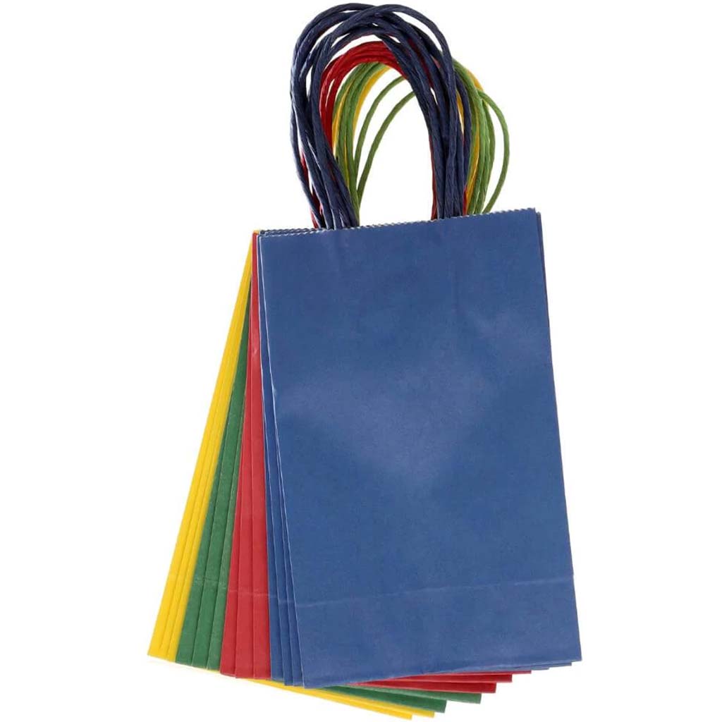 Small Gift Bag: Primary, 5 x 8 Inches, 13 Pieces