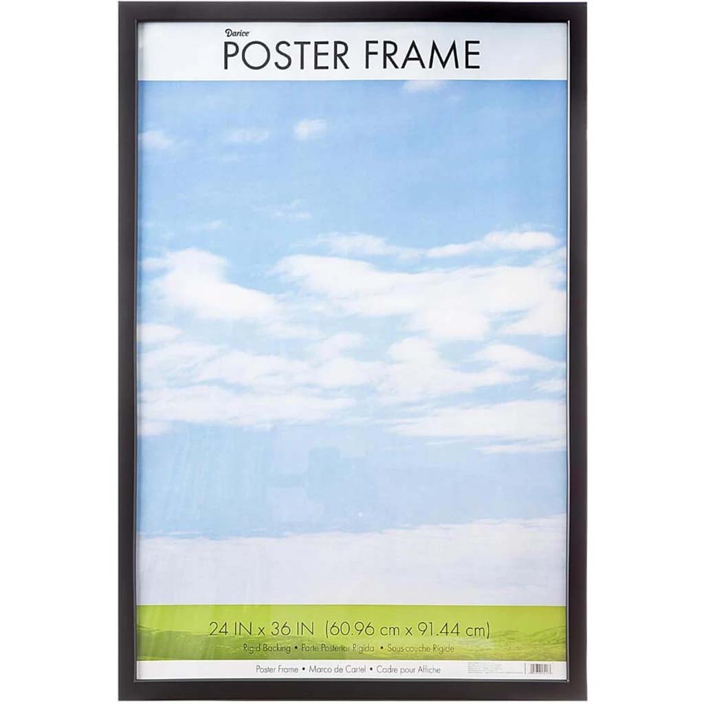 Narrow Black Poster Frame, 24 x 36 inches