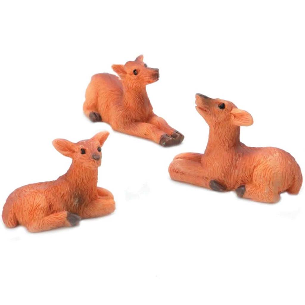 Yard And Garden Minis Deer Resin 1.3in x .75in 3pcs