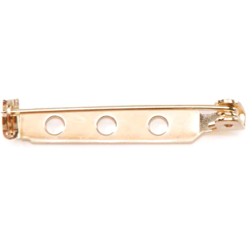 Pin Back Brass Plated Steel - 1-1/4 Inches