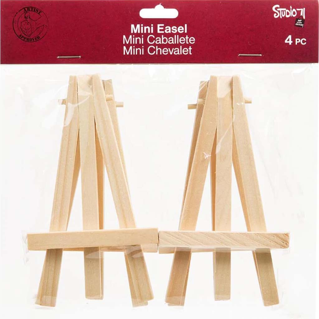 Mini Easel Natural 4 Pack Pdq