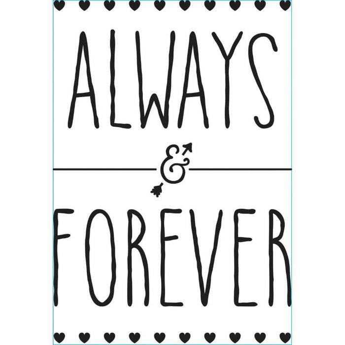Iron On Transfer Always & Forever Black