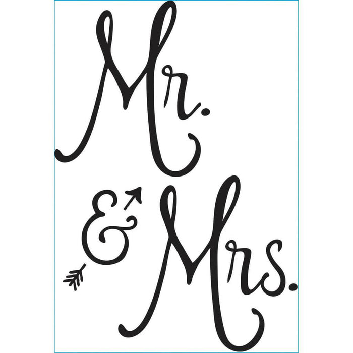 Iron On Transfer Mr & Mrs Black