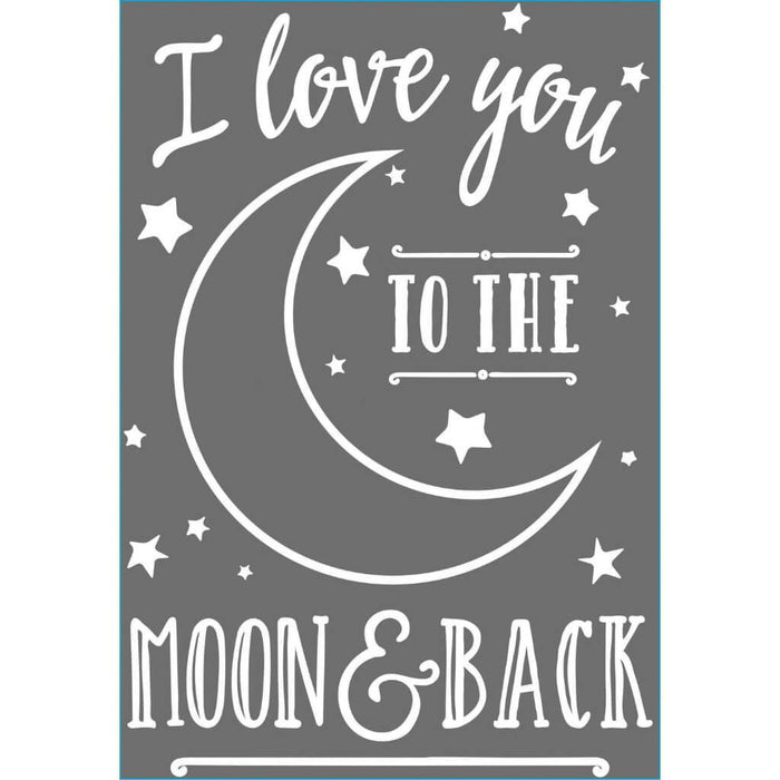 Iron On Transfer Moon & Back White