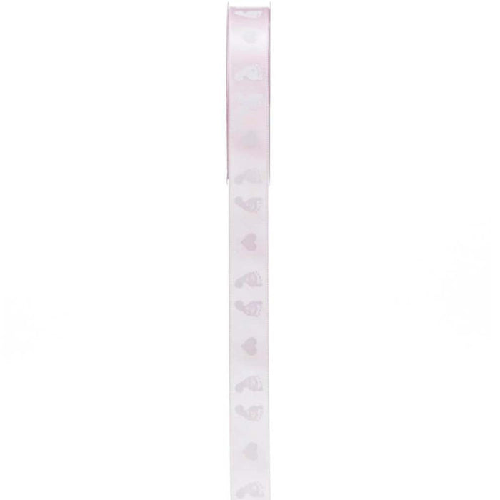 Light Pink Baby Girl Feet Ribbon .625in x 4yds