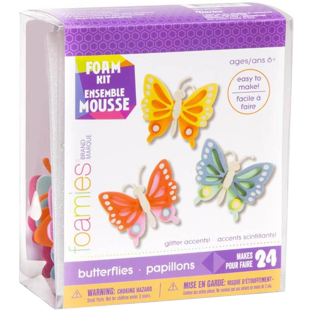 Foam Actkit Butterflies 24pc