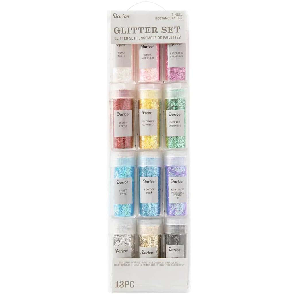 Tinsel Glitter Set: Assorted Colors