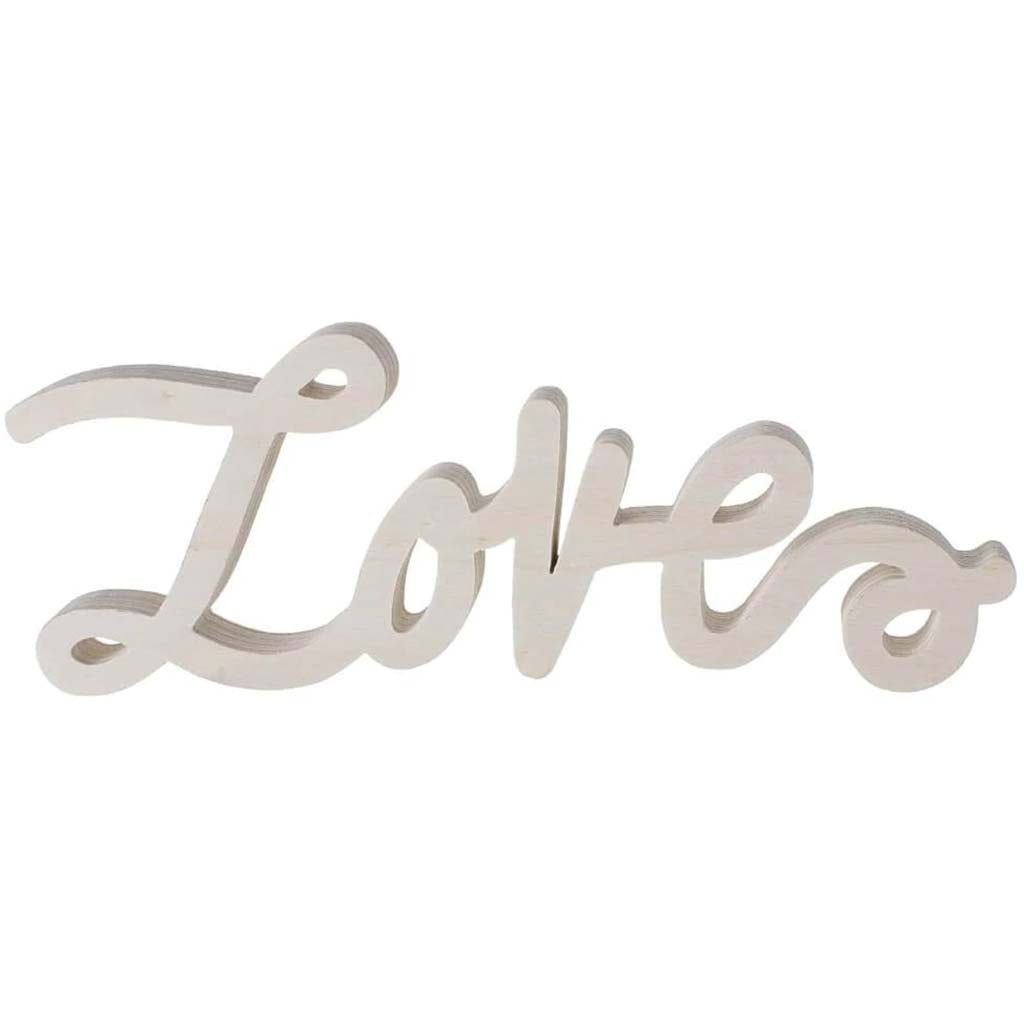 Love Table Decoration: White, 10.8 X 3.7 Inches