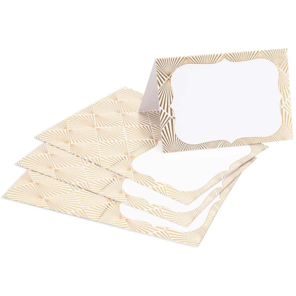 Gold Place Cards: Geo, 5 x 3.8 Inches, 25 Pack