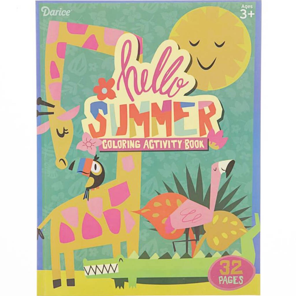 Hello Summer Coloring Book: 8.13 x 10.75 Inches