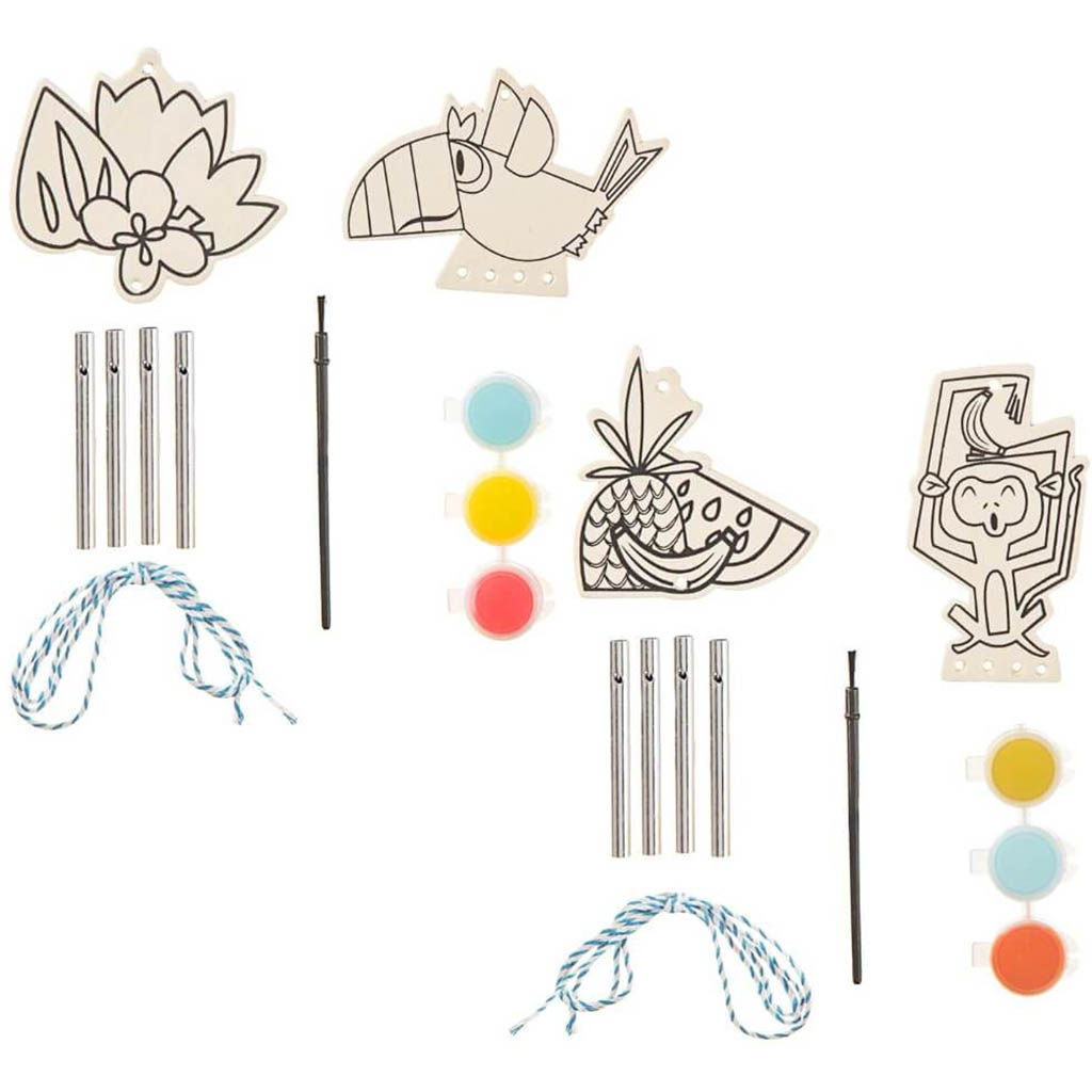 Jungle Animal Wind Chime Kit: 10 Pieces, 2 Assorted Styles