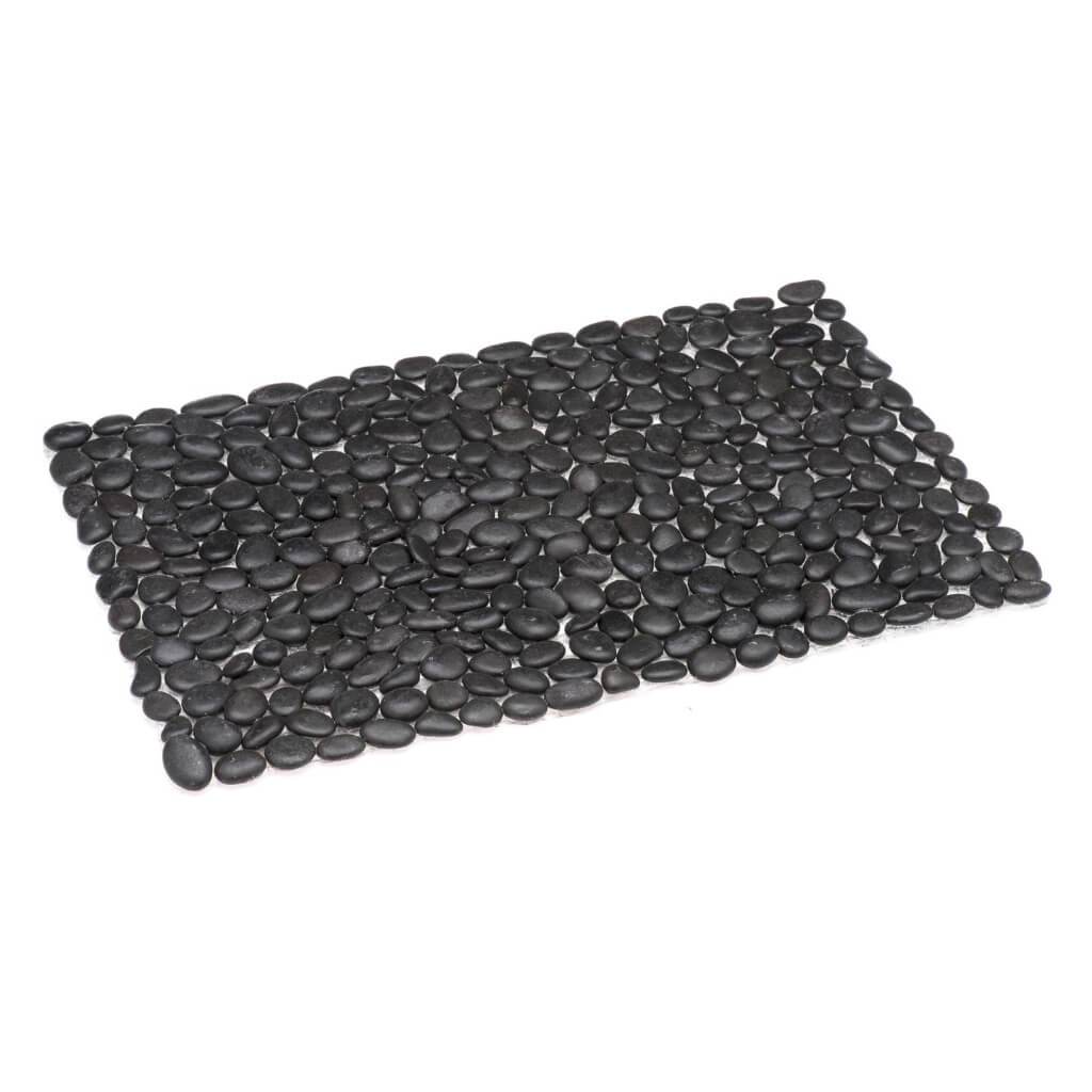 Pebble Stone Mat: Black, 12 x 8 Inches