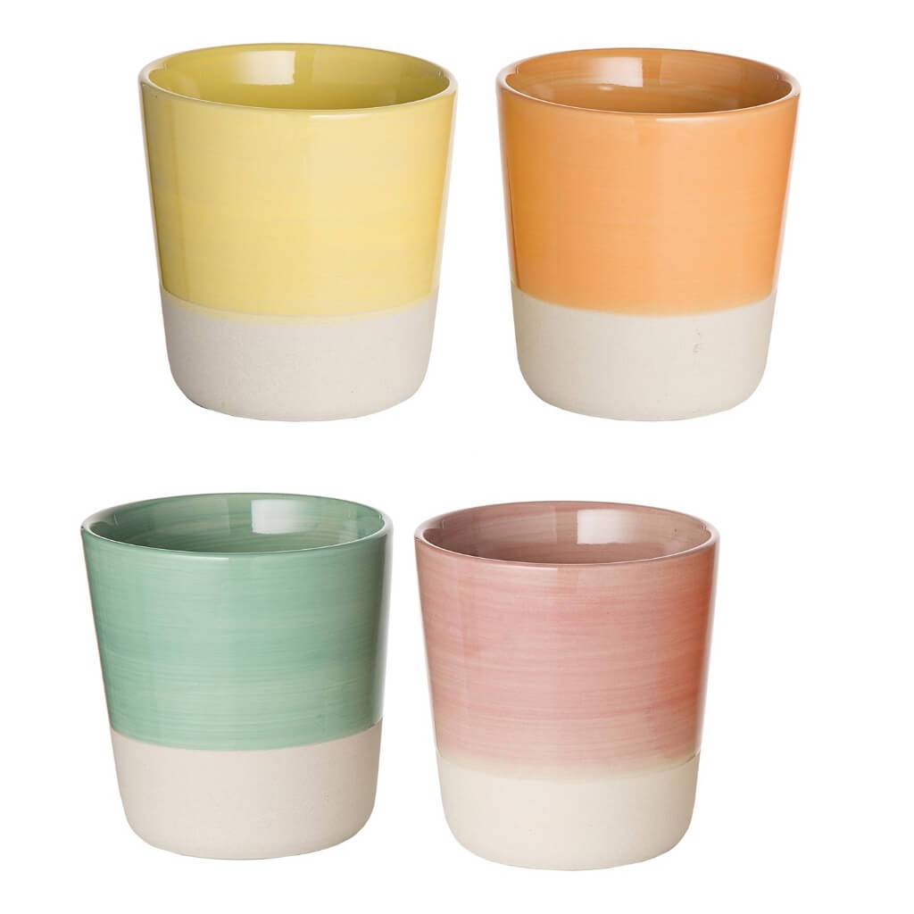 Dip-Dyed Votive Holder: 3.38 x 3.5 Inches, 4 Assorted Colors