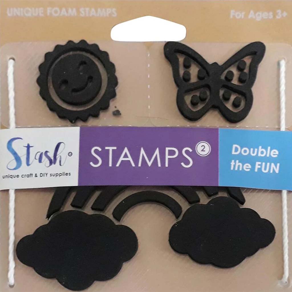 Foam Stamp Butterfly Rainbow