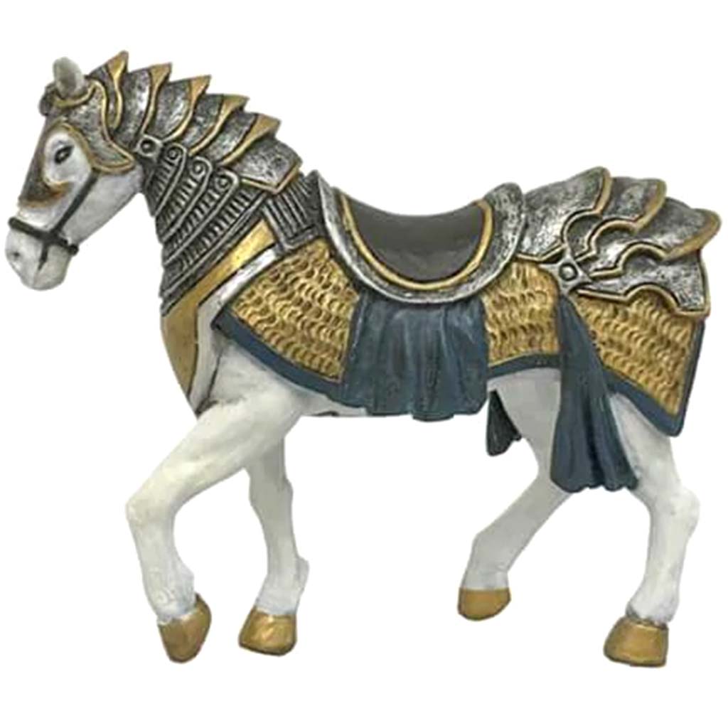 Mini Fairy Garden Horse with Armor: 3.25 Inches