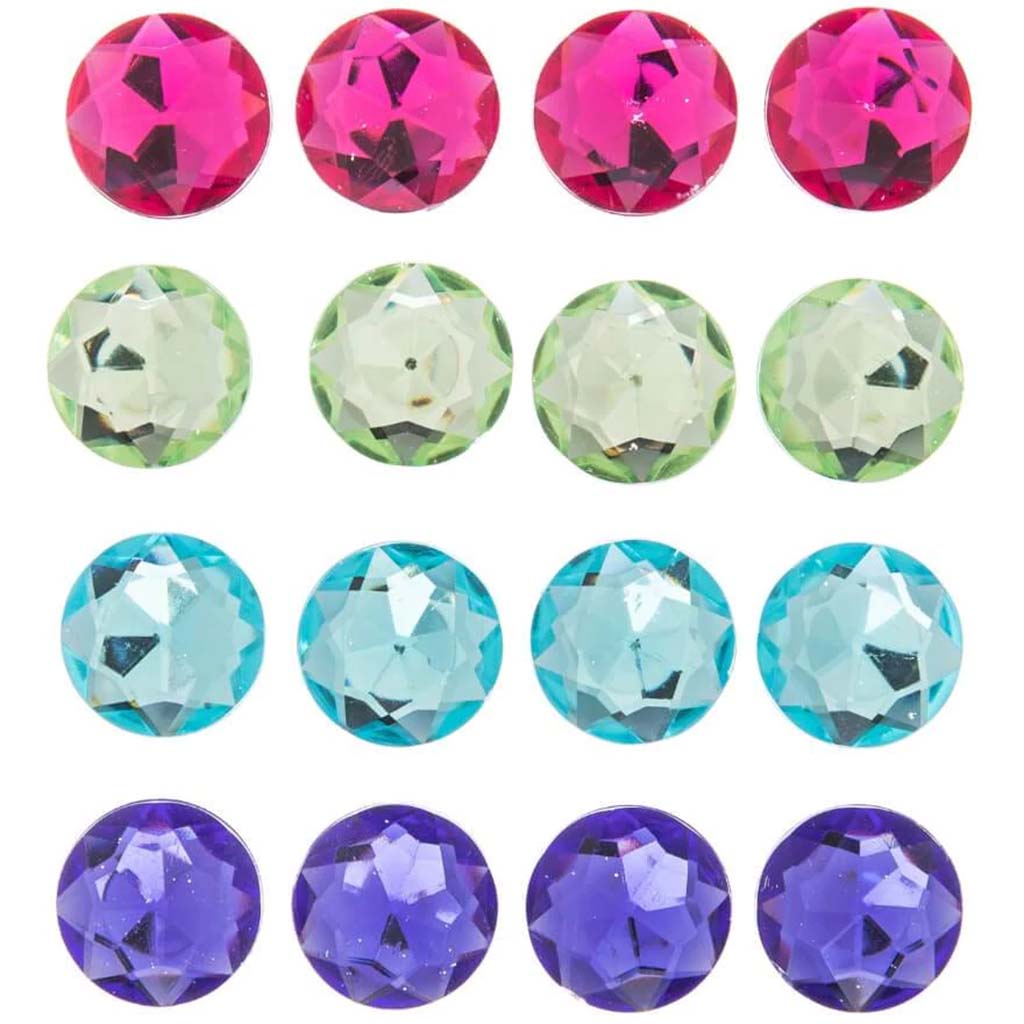 Bright Rhinestone Bling Stickers: 16 Pc 19mm