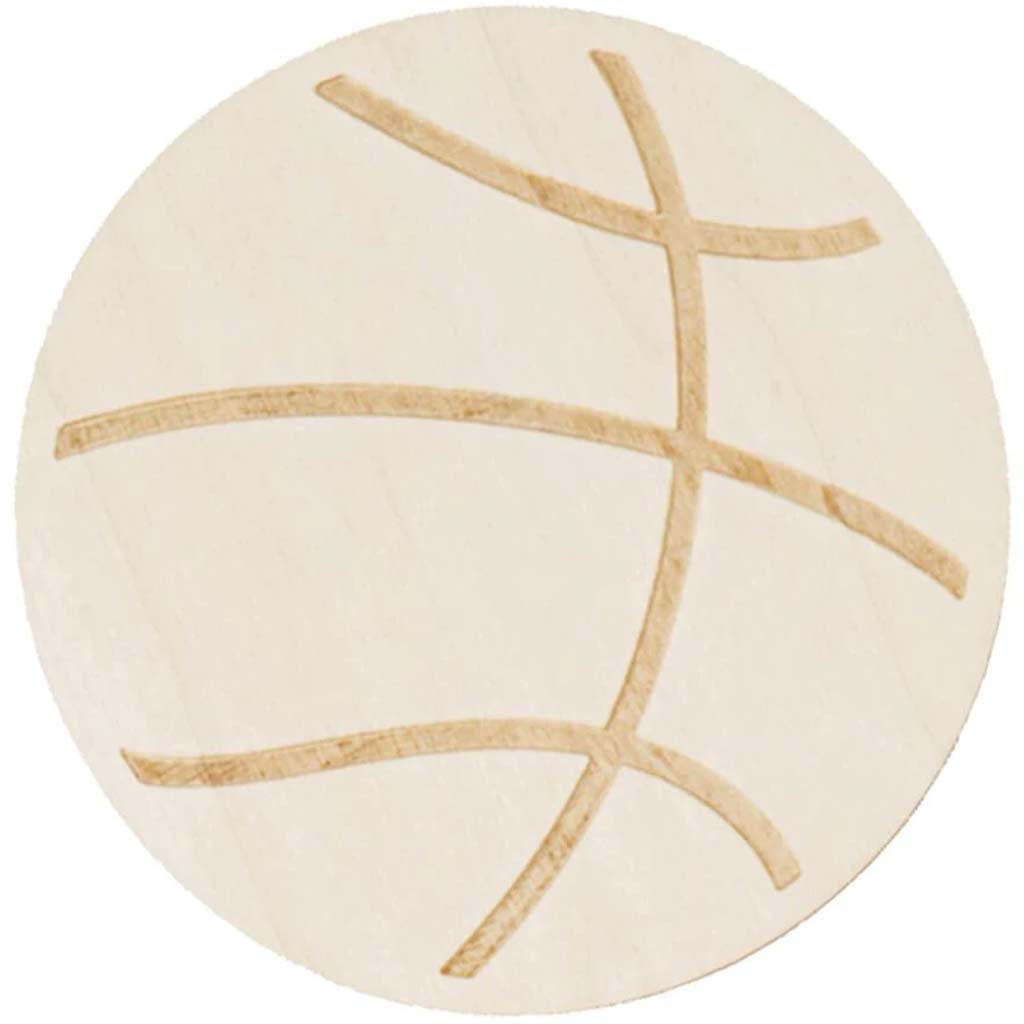 Unfinished Wood Basketball: 4.25 Inches