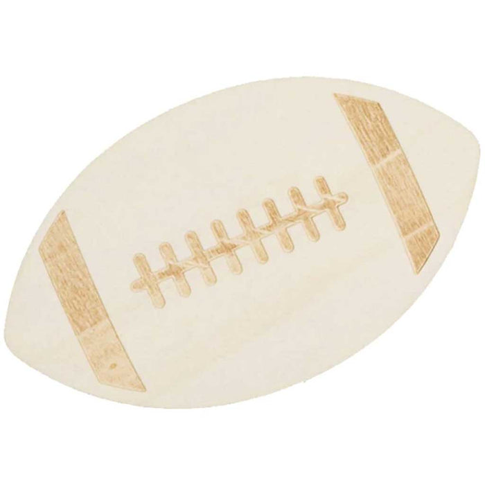 Unfinished Wood Football: 5.88 x 3.5 Inches