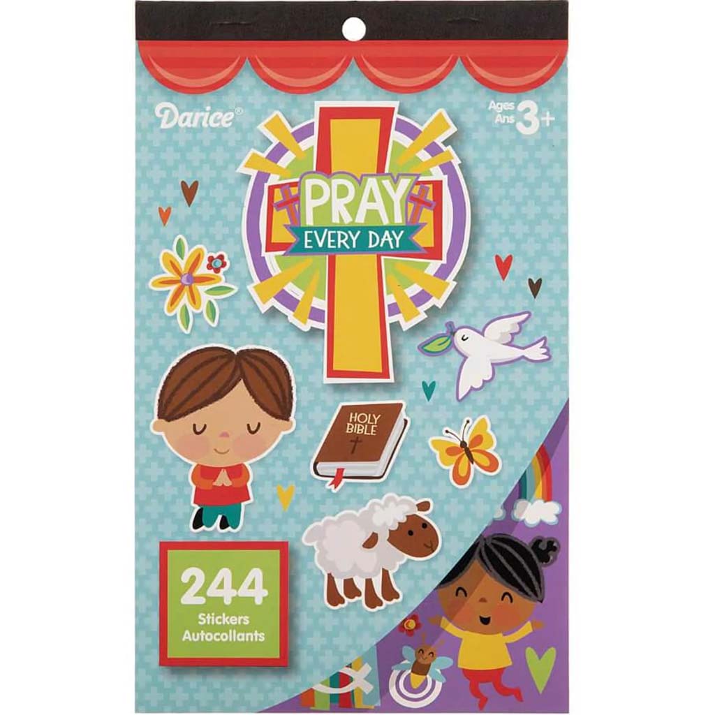 Sticker Book: Pray Everyday, 5.75 x 9.5 Inches, 244 Stickers