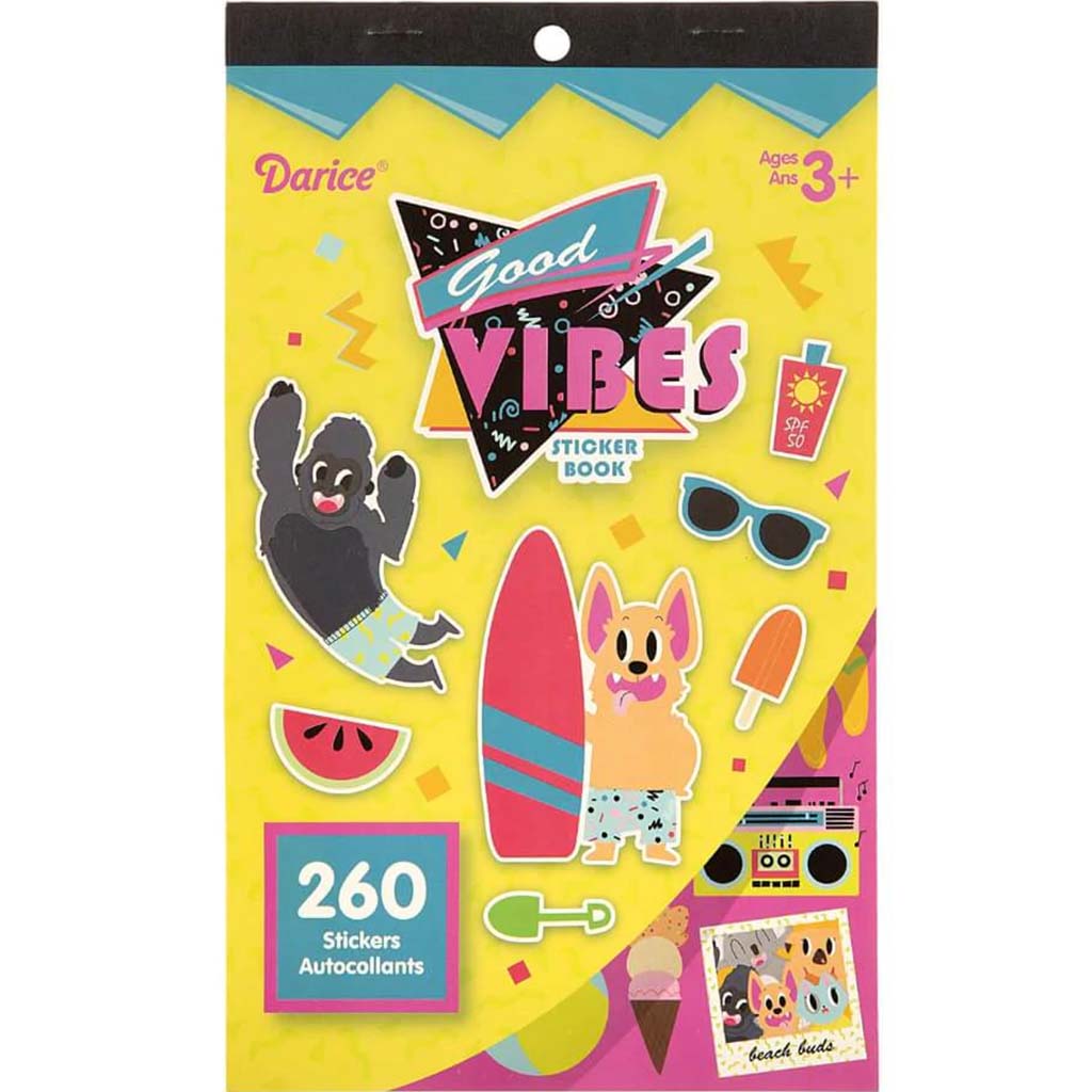 Sticker Book: Good Vibes, 5.75 x 9.5 Inches, 260 Stickers