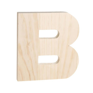 Bold Font Unfinished Wood Letter 8in