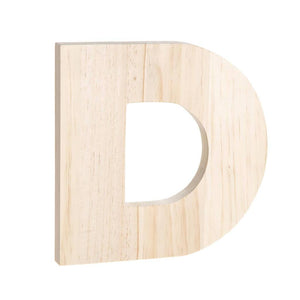 Bold Font Unfinished Wood Letter 8in