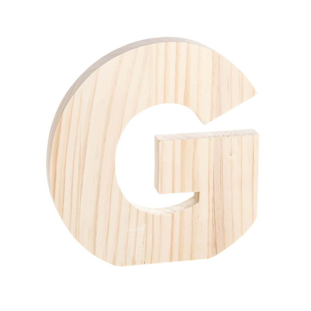 Bold Font Unfinished Wood Letter 8in