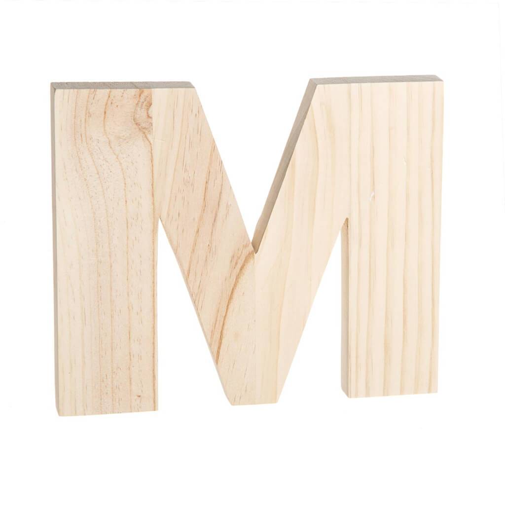 Bold Font Unfinished Wood Letter 8in