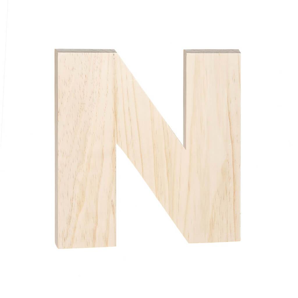 Bold Font Unfinished Wood Letter 8in