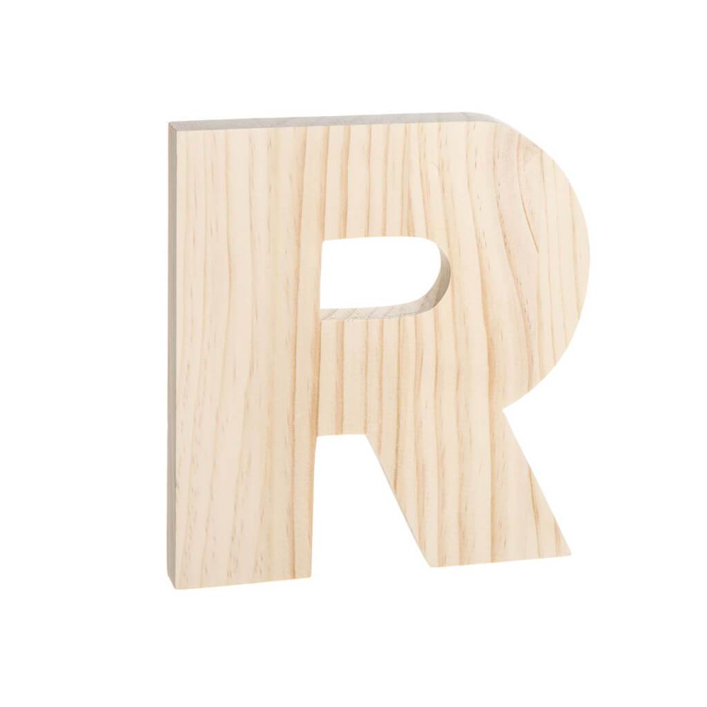 Bold Font Unfinished Wood Letter 8in