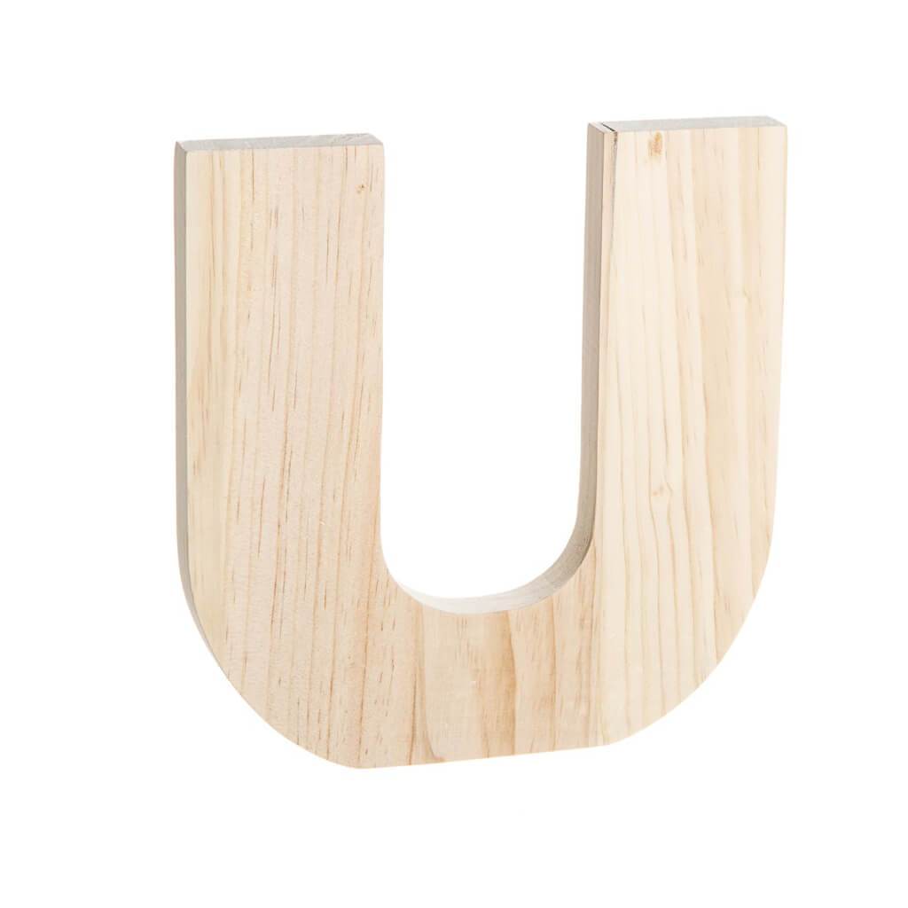 Bold Font Unfinished Wood Letter 8in