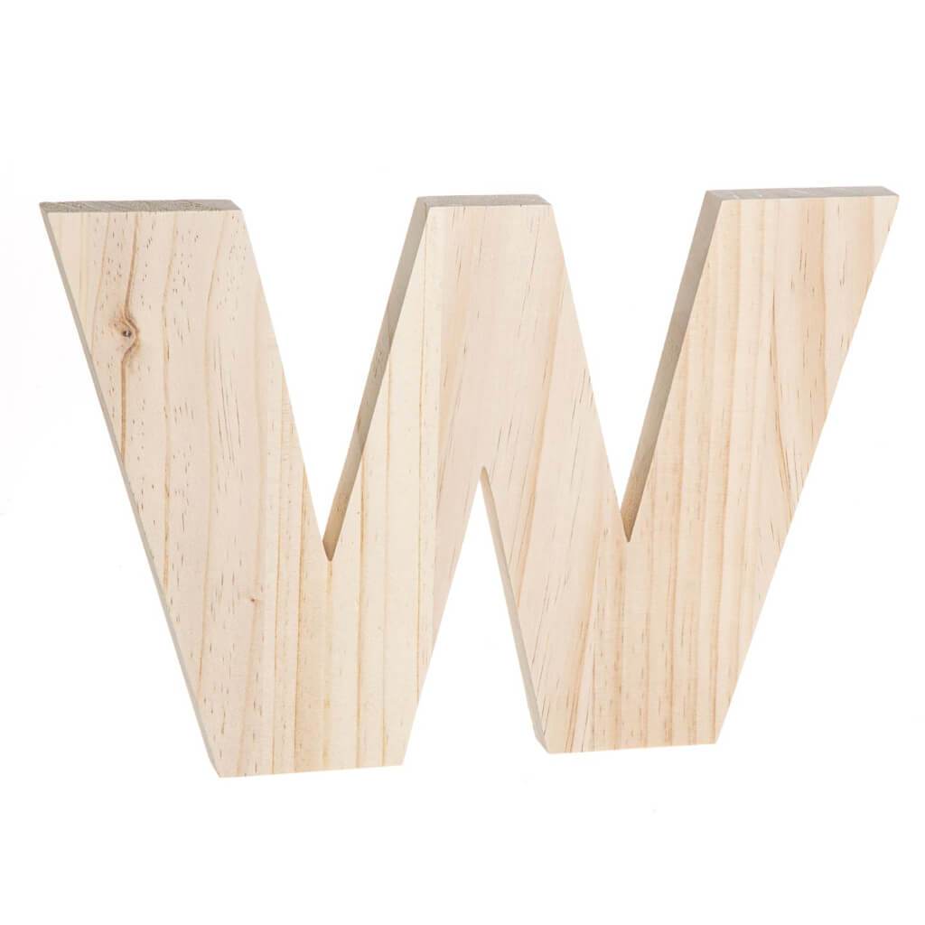 Bold Font Unfinished Wood Letter 8in