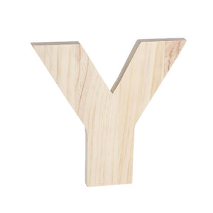 Bold Font Unfinished Wood Letter 8in