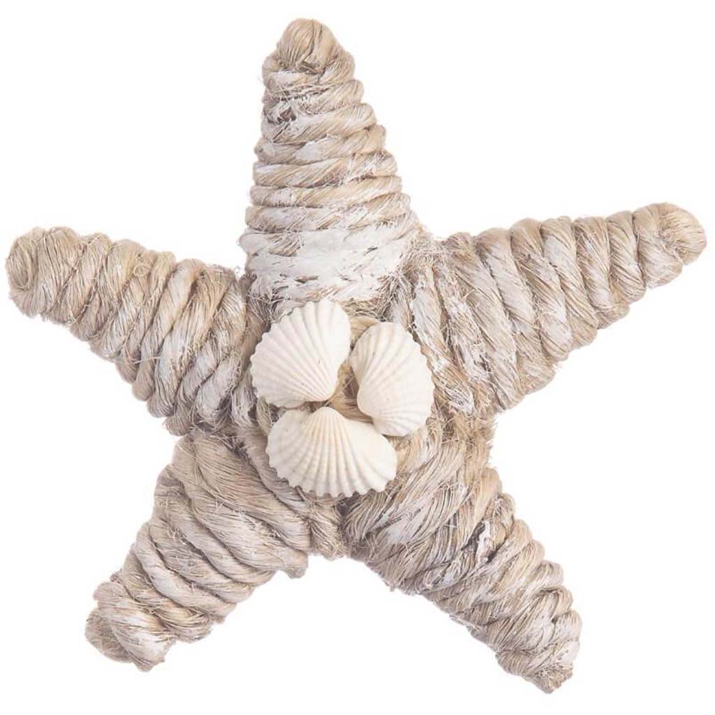 Decorative Jute &amp; Seashell Starfish: 5.5 Inches