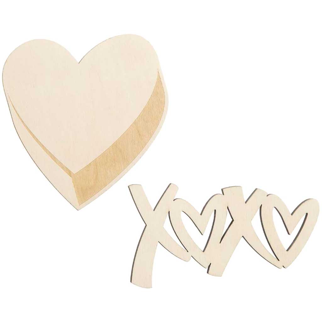 Valentine's Day Icons: Unfinished Wood 4pcs