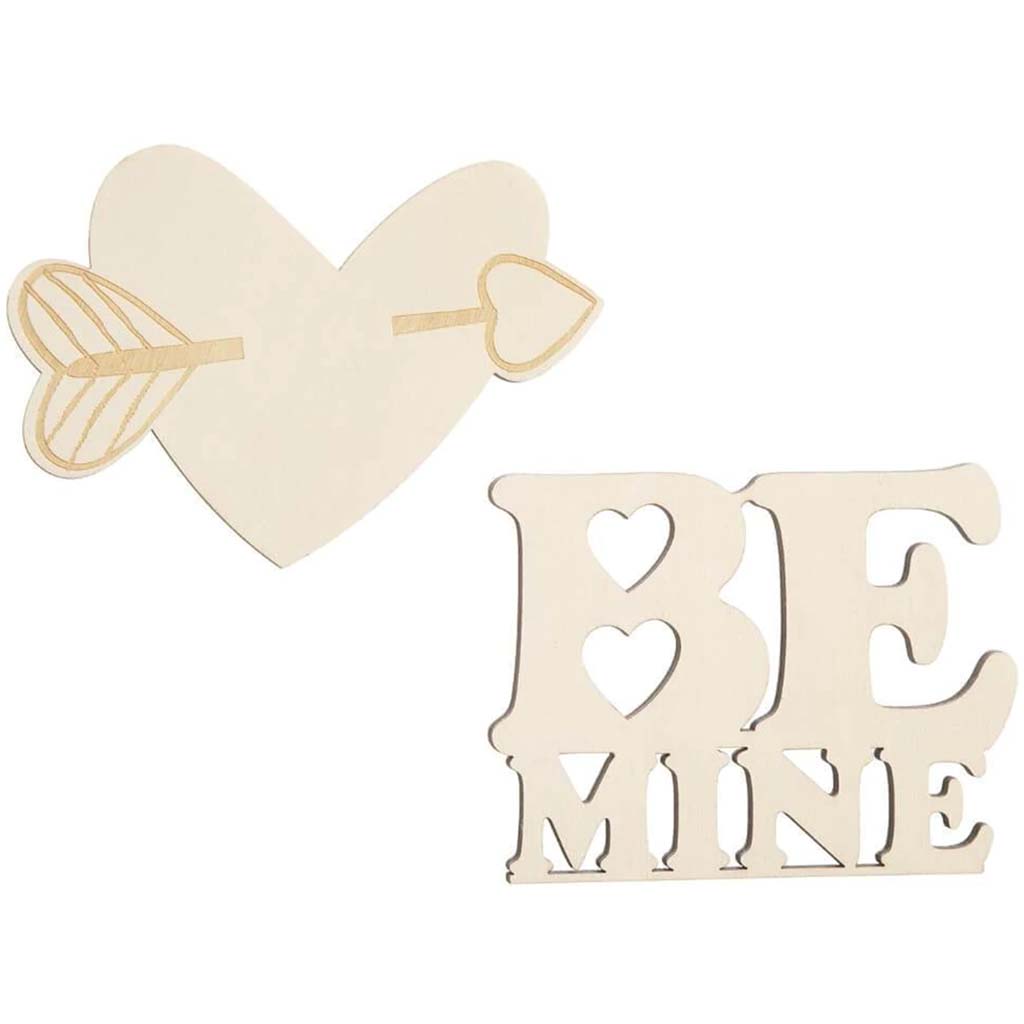Valentine's Day Icons: Wood 4pcs