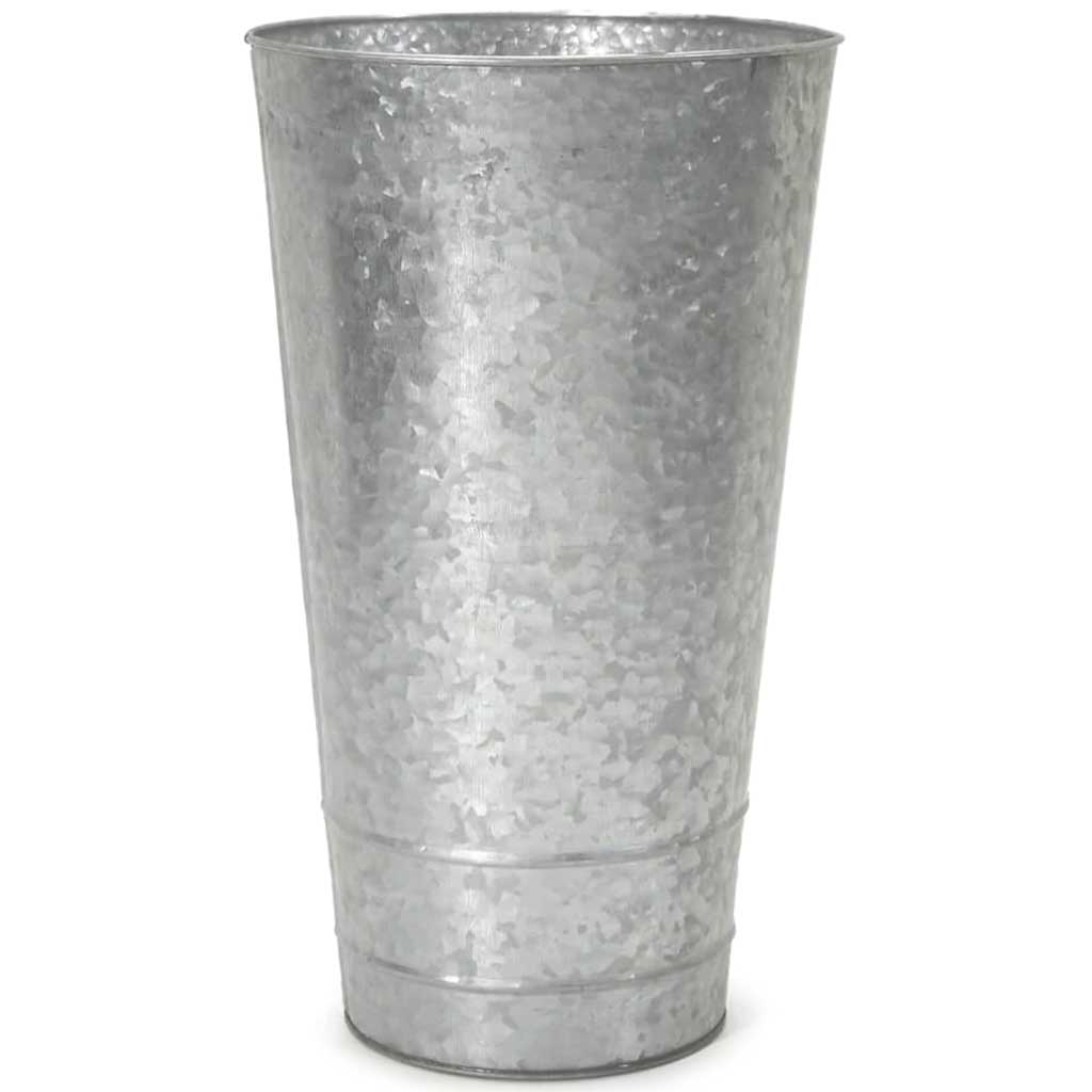 Metal Planter Galvanized Tin 8 x 14 x 5.5in