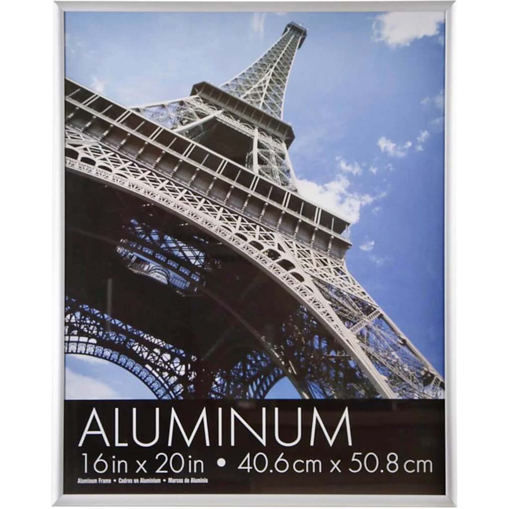 Silver Aluminum Frame with Glass Front - 16 x 20 inches