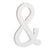 Brush Font White Wood Letter 9in