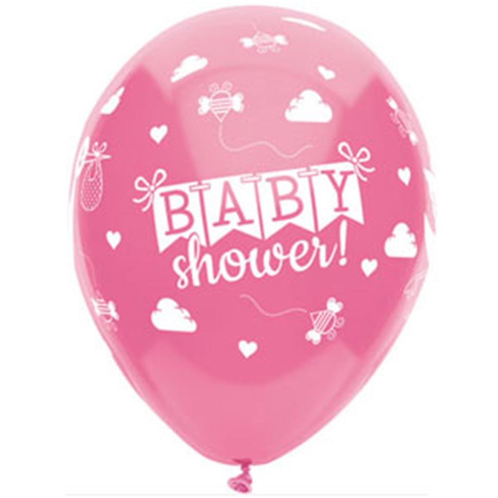 Baby Shower Multicolor Latex B alloon,  12in