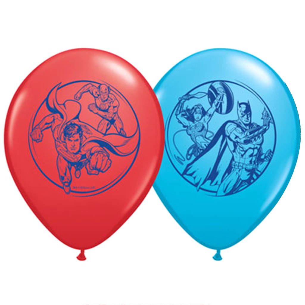 Justice League Latex Balloons 6ct, 12in