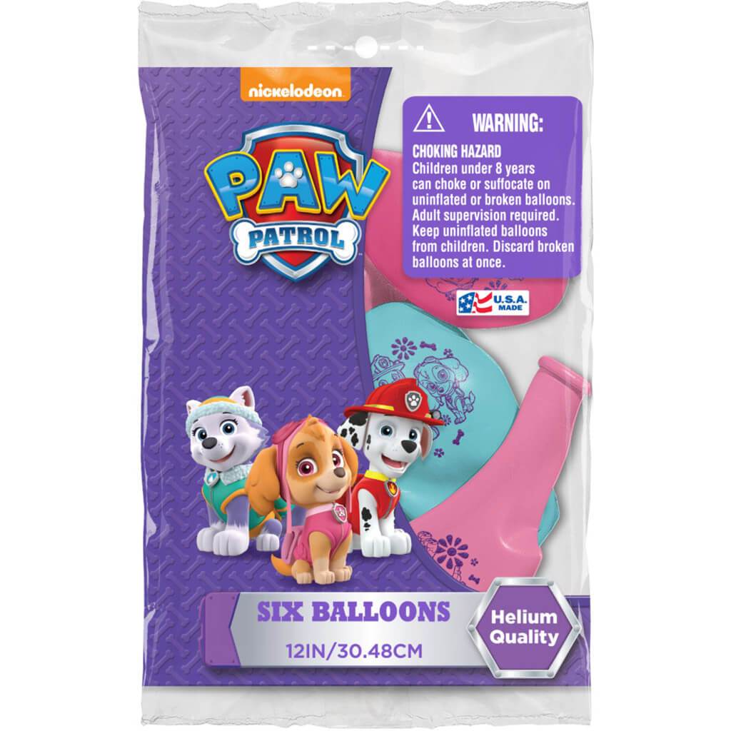 Paw Patrol Latex Balloons 6ct, 12in