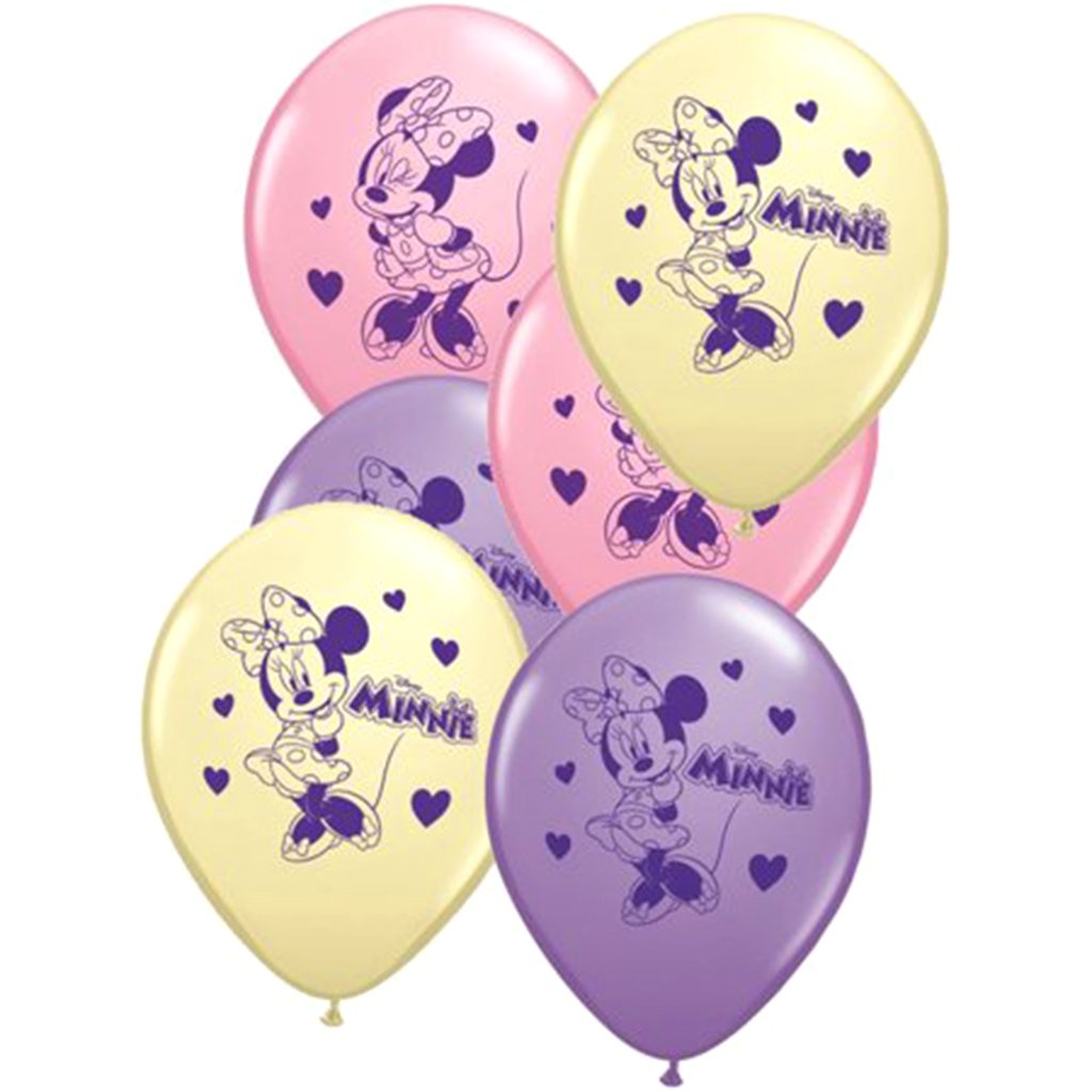 Minnie Mouse Happy Birthday Balloons 6ct, 12in