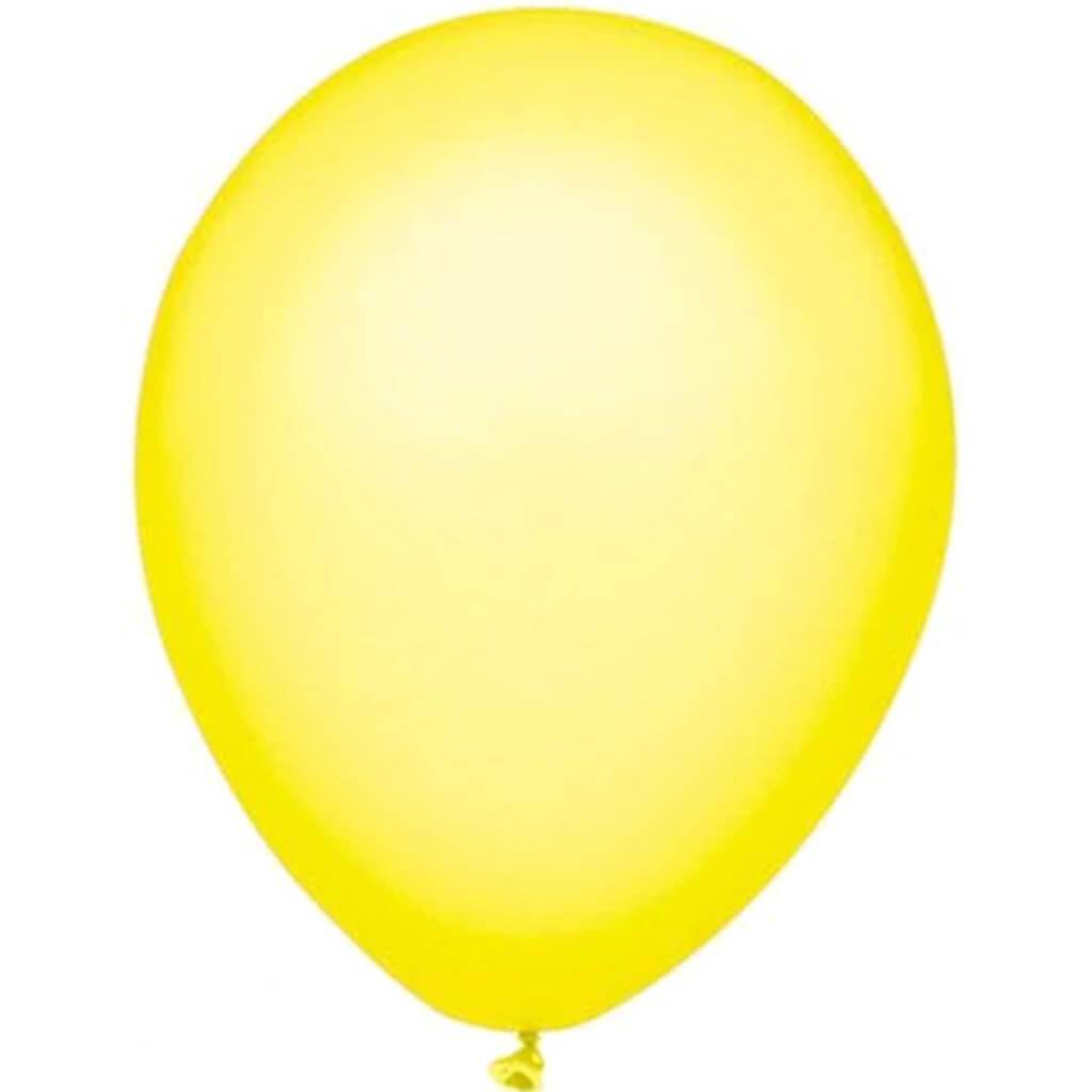 Latex Balloon Neon Yellow, 12in